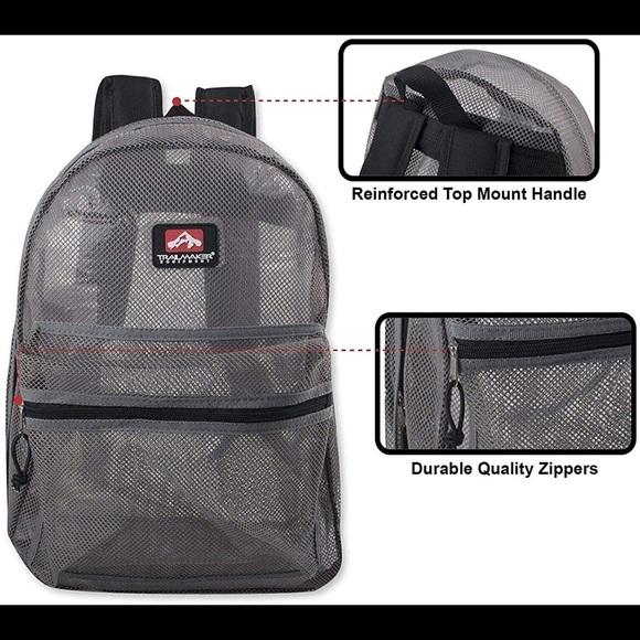 5/$25 NWOT grey mesh backpack. Trailmaker Equipment. - Picture 6 of 12